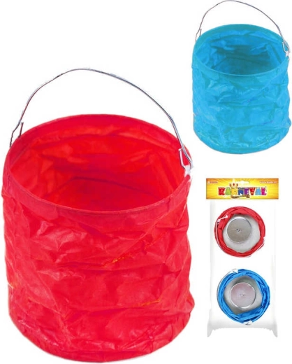 Mini-ovale Papierlaternen (Krepppapier) – Set 2 Stück