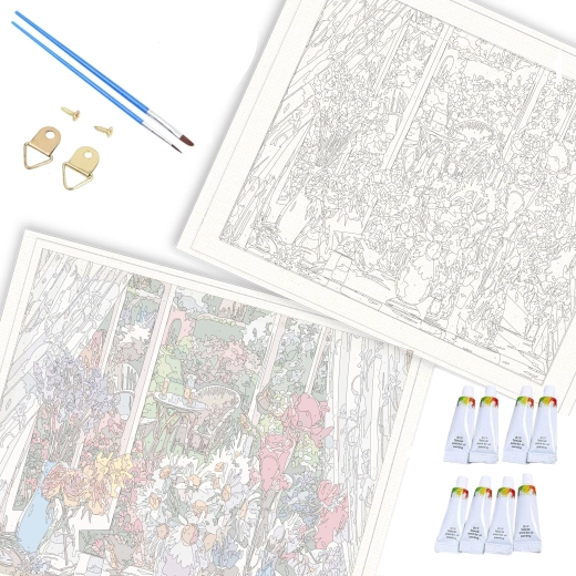 Aufgespannt auf einem Holz-Bleinrahmen