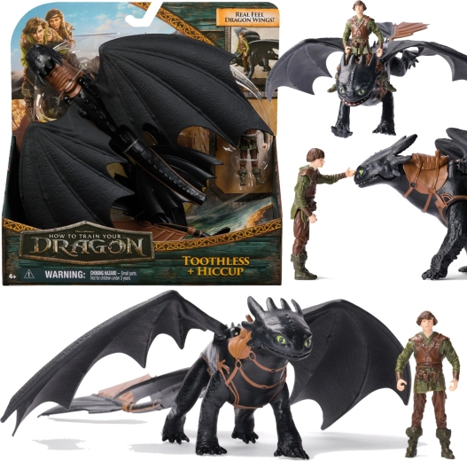 Drachenzähmen leicht gemacht Figuren-Set Toothless und Hicks 33 cm