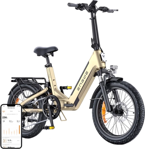 Engwe L20 3.0 Boost faltbares E-Bike 250 W 16" Gold