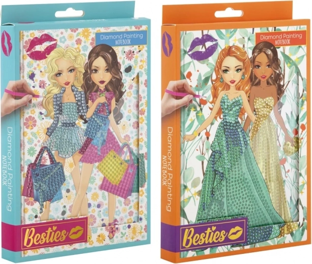Grafix Diamantmalerei Notizbuch mit Mädchendesigns