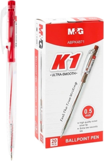 Kugelschreiber M&G K1 0,5 mm – rote Mine