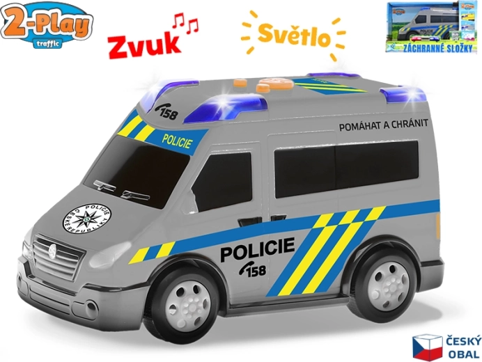 Polizeiauto 2-Play mit tschechischem Design und Licht- und Soundeffekten