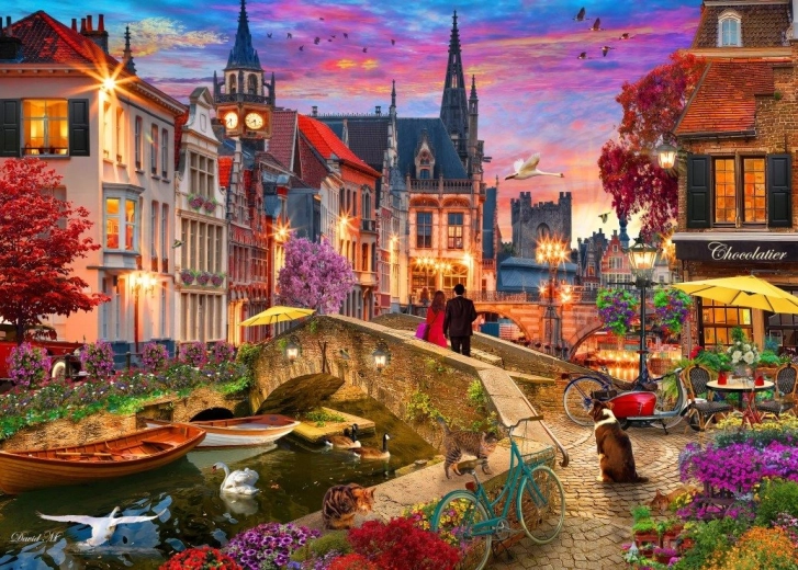 Puzzle Abend über dem Kanal 500 Teile BLUEBIRD