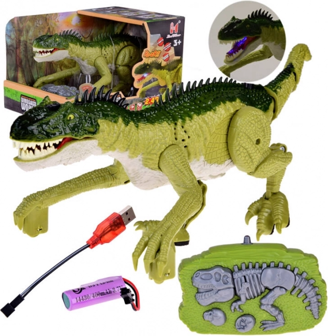 Grün ferngesteuerter Dinosaurier mit Fernbedienung