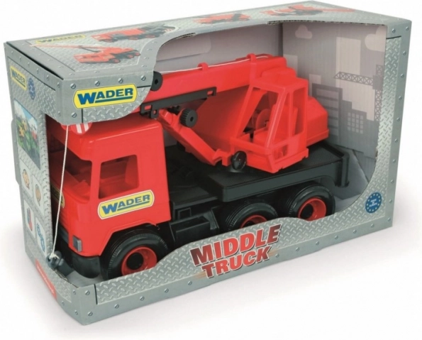 Roter Kran 38 cm Mittel Truck in der Box