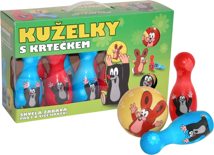 Kegel-Set mit dem kleinen Maulwurf