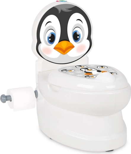 Kinder-Töpfchen JAMARA Pinguin mit Spülgeräusch und Toilettenpapierhalter
