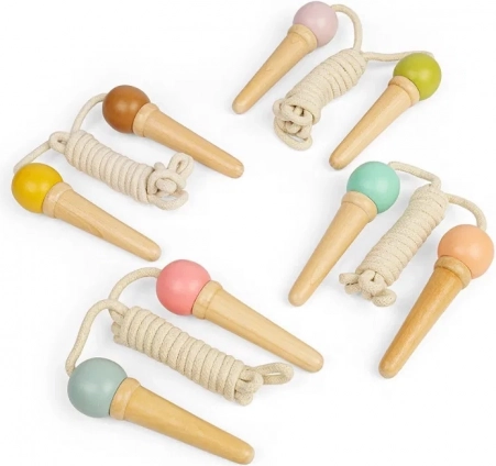 Kinder Springseil Bigjigs Toys mit Holzgriffen