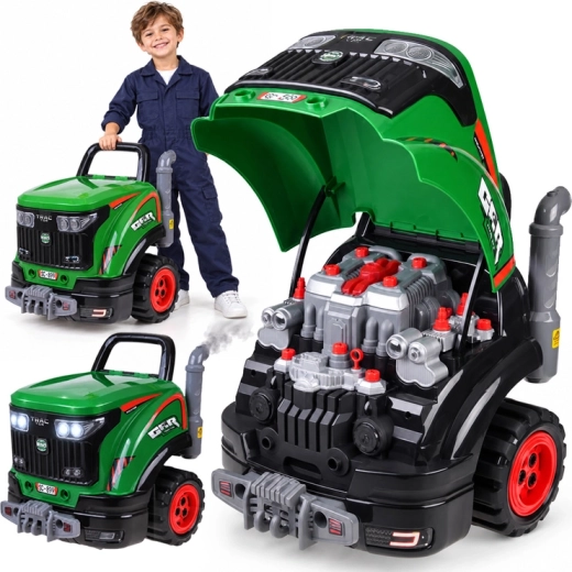 Interaktiver Traktor mit Werkstatt für kleine Mechaniker