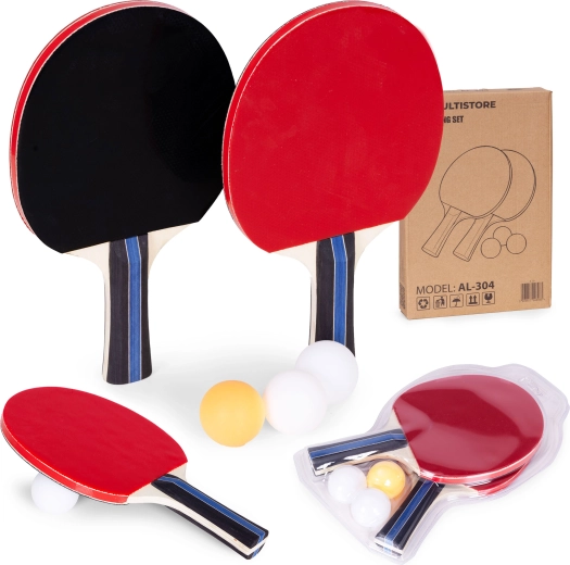 Tischtennis-Set – 2 Schläger und 3 Bälle