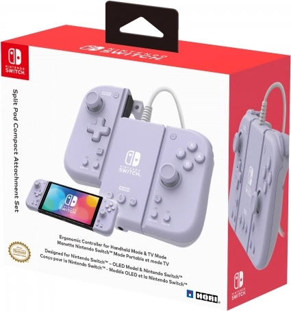 HORI Switch Split Pad Pro mit Aufsatz Lavender