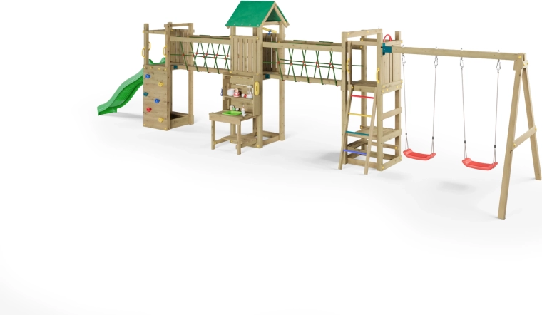 Kletterwand mit Seil zur Förderung von Fähigkeiten