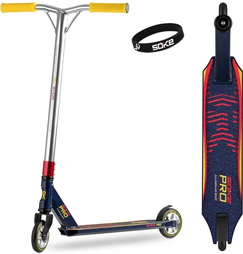Soke Pro Freestyle-Scooter dunkelblau-rot