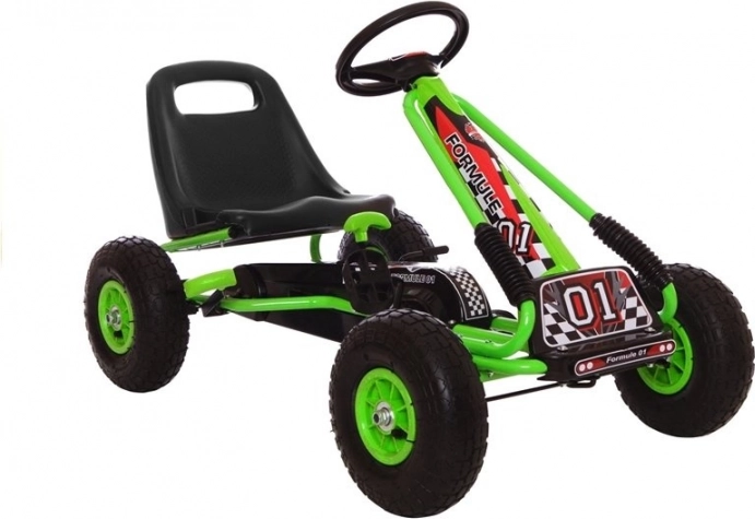 Tret-Gokart A-15 mit Luftreifen – Grün