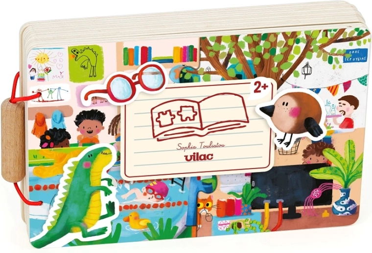 Vilac Holzbuch mit Puzzle und Aktivitäten
