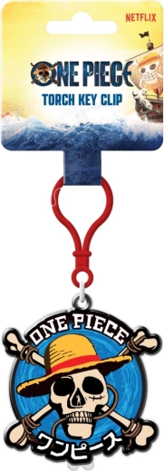 One Piece Schlüsselanhänger mit Taschenlampe Straw Hat Crew Icon