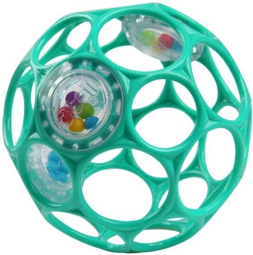 Oball Rasselball Rattle 10 cm, dunkel türkis