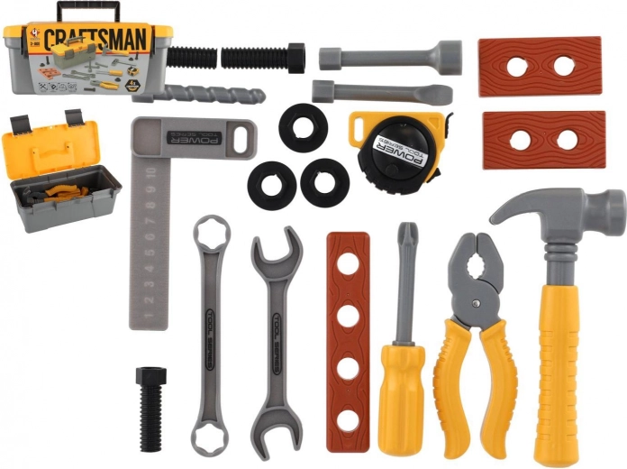 Kinder-Set aus Kunststoffwerkzeug im Koffer