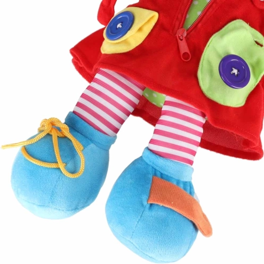 Schuhe binden und Kleidung ausziehen