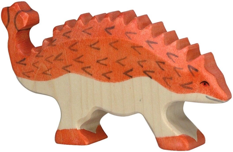 Dinosaurierfigur Ankylosaurus Holztiger – 1 Stück