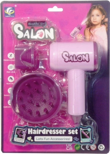 Friseursalon-Set mit Föhn und austauschbaren Aufsätzen