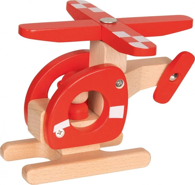 Holz-Hubschrauber mit Pilot