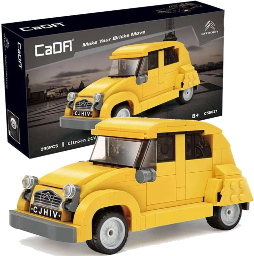 CaDA gelbes Stadtauto Citroen 2CV