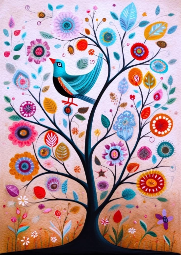 Enjoy Puzzle Möge der blaue Vogel des Glücks auf deinen Baum fliegen 1000 Teile