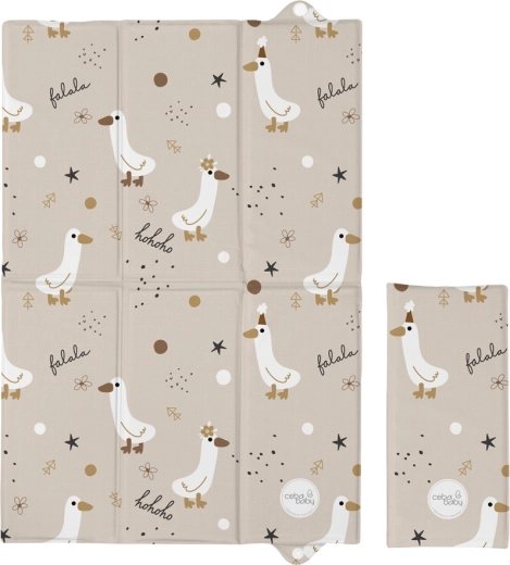 Ceba Baby Reise-Falt-Wickelunterlage Basic Crazy Ducks 60 × 40 cm