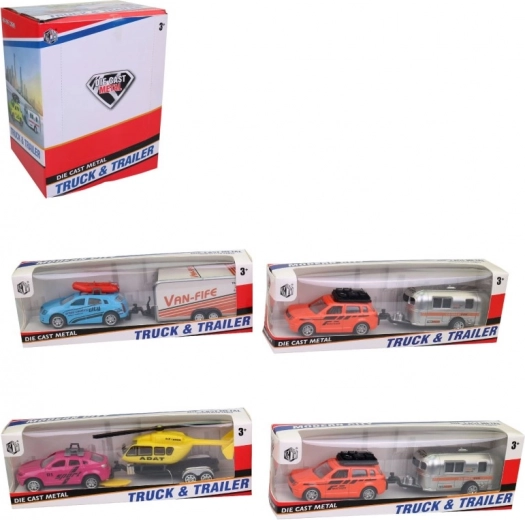 Auto mit Anhänger - Spielzeug für Kinder, 19 cm