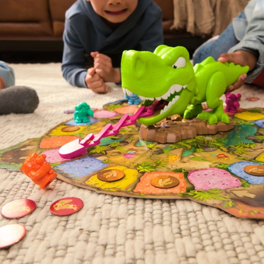 Actionreicher Dinosaurier in der Spielmitte