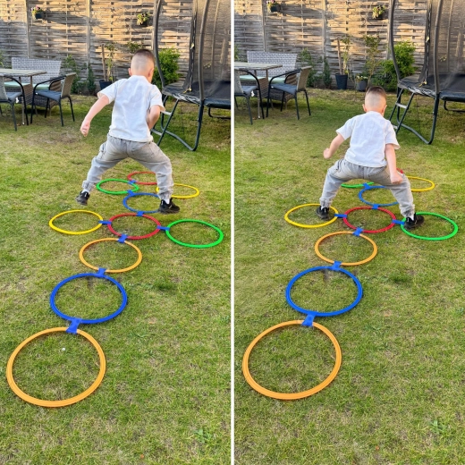 Farbenfroher aktiver Spielspaß
