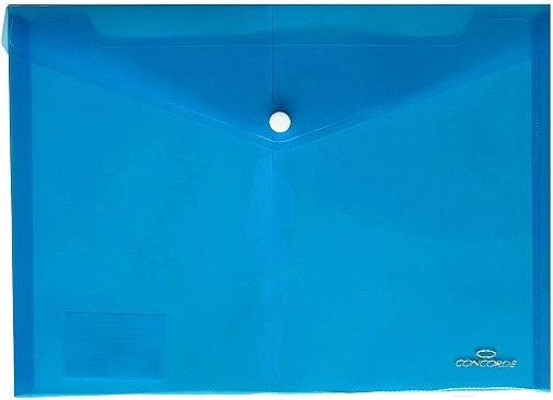 Dokumentenmappe mit Druckknopf A5 transparent blau CONCORDE
