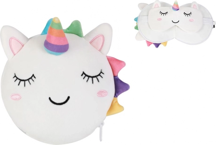 Reisekissen mit Einhorn-Schlafmaske