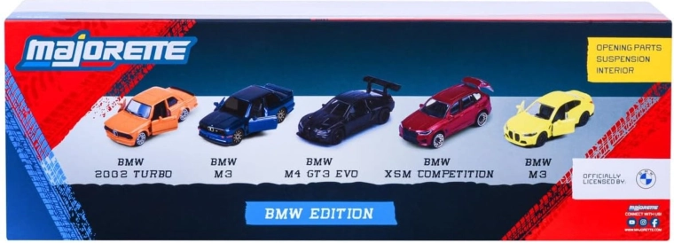 5 lizenzierte BMW in einem Geschenkset