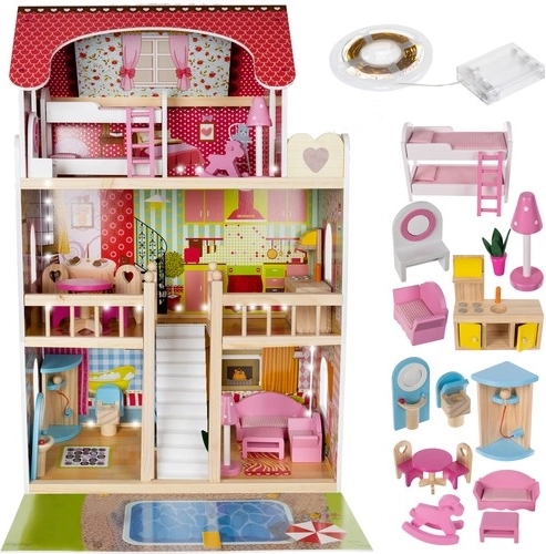 Holzpuppenhaus mit Pool