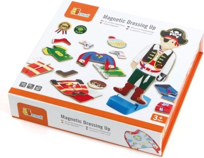 VIGA magnetisches Holz-Anziehspiel – Junge, 8 Figuren