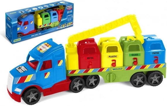 Auto Magic Truck Müllabfuhr Kunststoff 75 cm in Schachtel 79x28x20 cm