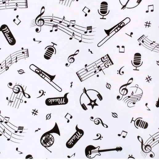 Musik-Print auf den Ärmeln