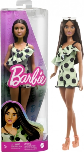 Barbie Fashionistas Puppe im mintfarbenen, gepunkteten Overall