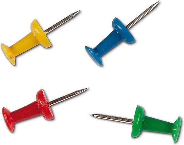 CONCORDE Kartenstecknadeln, farbig, 100 Stk.