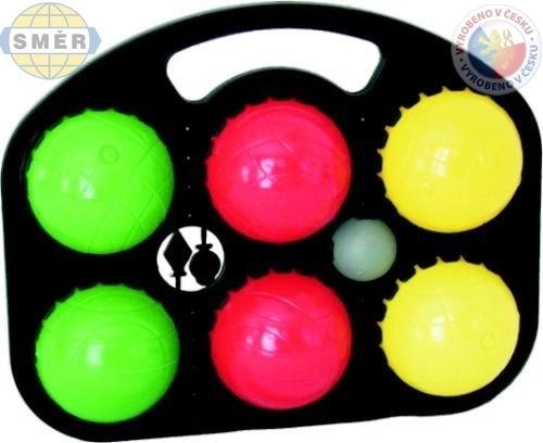 SMĚR Kunststoff-Pétanque-Spiel mit 6 Kugeln