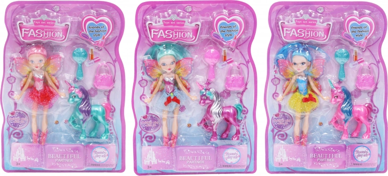 Fee-Puppe mit Einhorn 21 cm