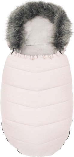 Kinderfußsack mit Fell dusty pink NEW BABY