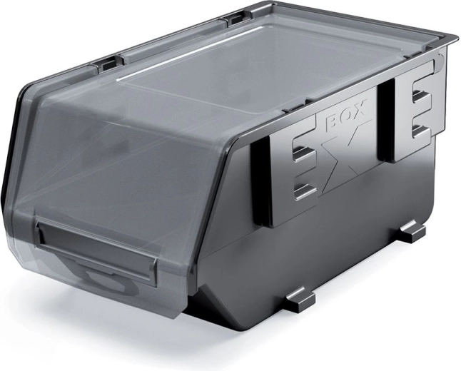 Kunststoff-Aufbewahrungsbox mit Deckel 3,6 l, schwarz, 237 × 159 × 118 mm