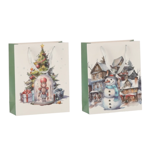 Geschenktasche FROZEN Christmas 30 × 42 × 12 cm, Set mit 12 Stk.