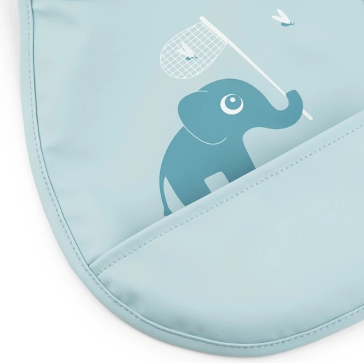 Done by Deer Lätzchen mit Auffangtasche Tiny Elphee blau – 2 Stück