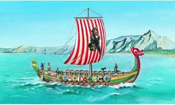 Wikingerschiff DRAKKAR – Modell 1:60