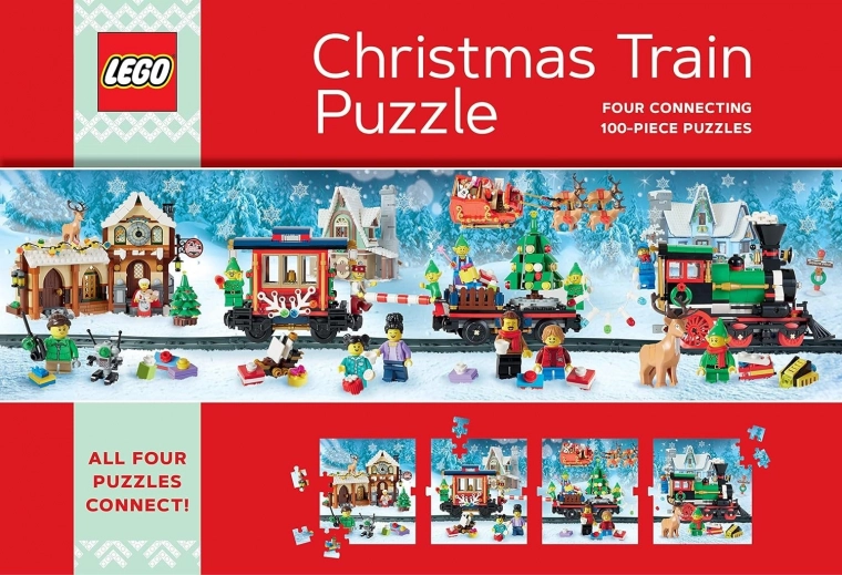 Weihnachtspuzzle Zug LEGO 4×100 Teile